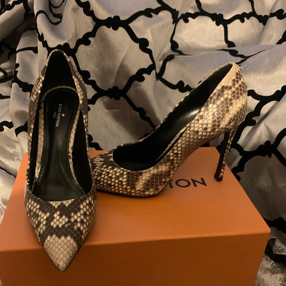 Louis Vuitton exotic skin heels